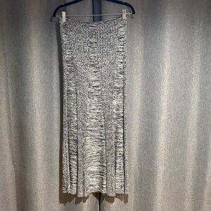 COS Gray Ribbed Knit Maxi Skirt